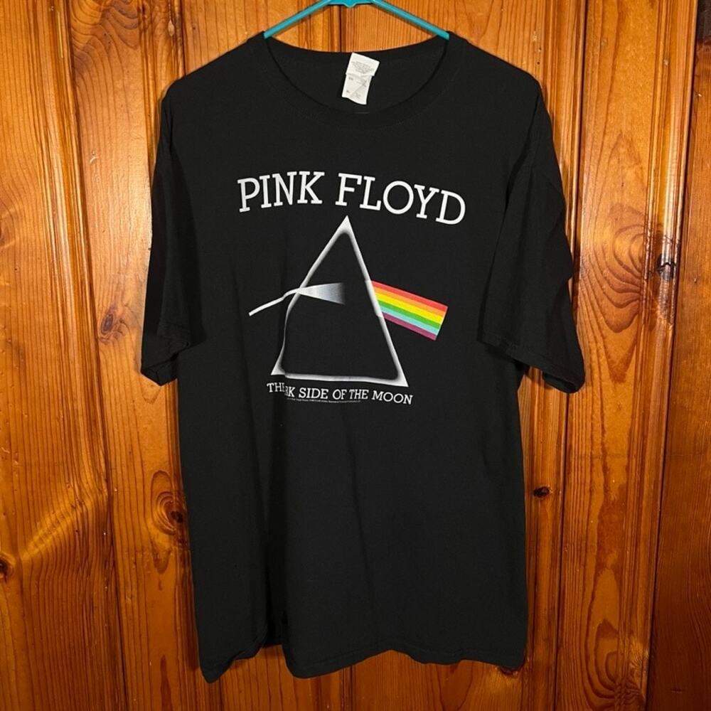 Fruit of the Loom XL Y2K T-Shirt Black Pink Floyd